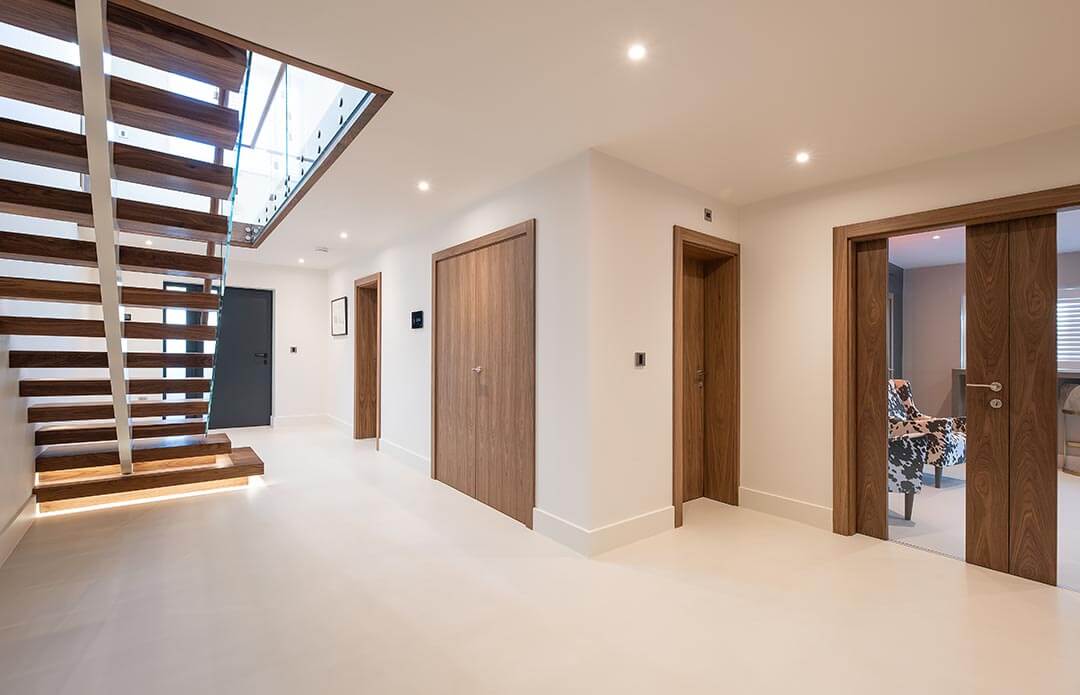 Kerakoll Design Cementoresina hallway floor in WR02 colour