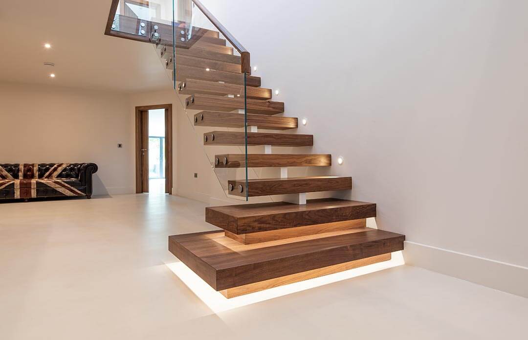 Kerakoll Design Cementoresina hallway / staircase floor in WR02 colour